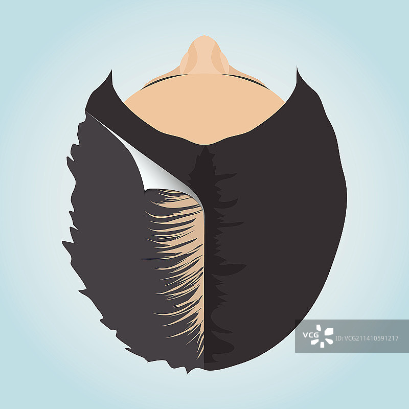 女性脱发治疗的概念图图片素材