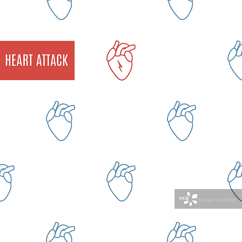 心脏病发作概念插图图片素材