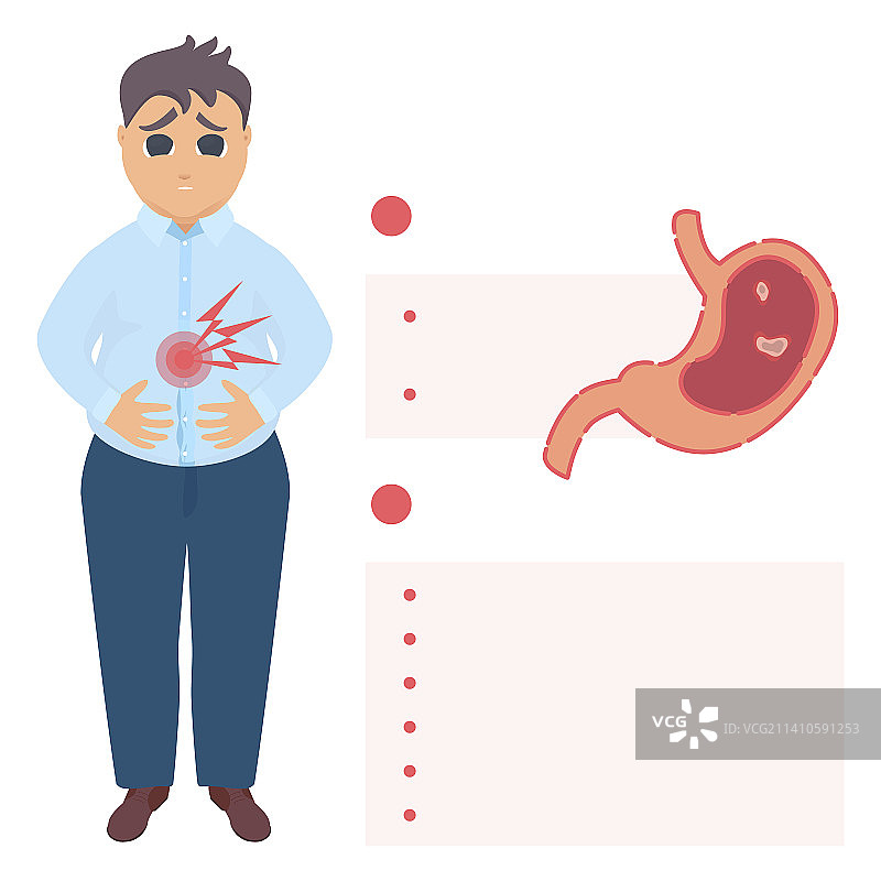 消化性溃疡概念图图片素材