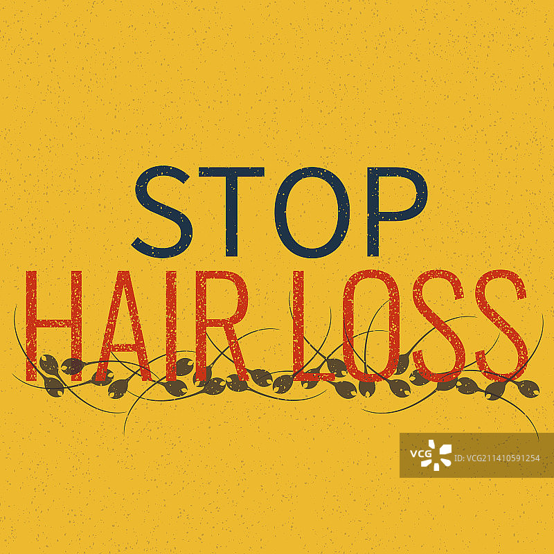 脱发概念图图片素材