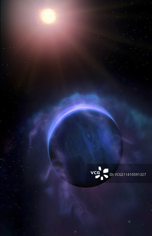 正在蒸发的系外行星的艺术作品图片素材