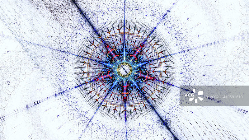 五边形分形图案插画图片素材