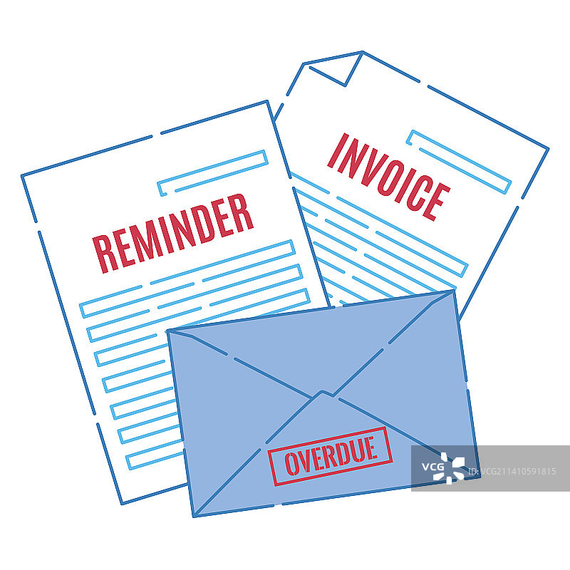 逾期账单插画图片素材