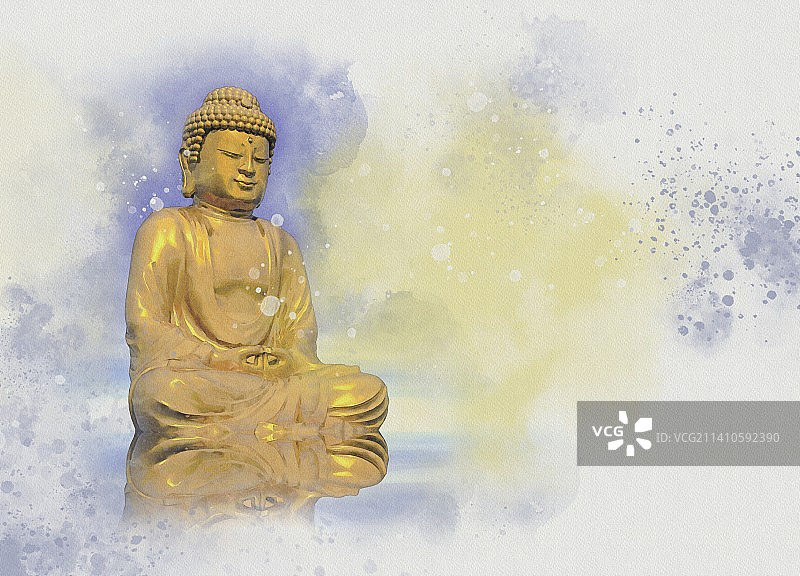 冥想插画图片素材