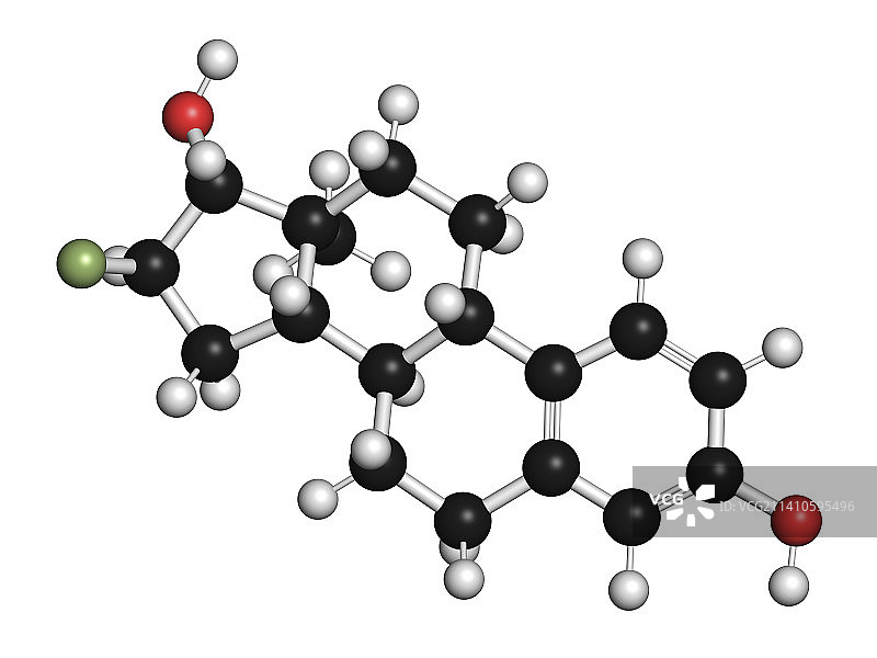 氟雌二醇 F-18 诊断分子，图示图片素材