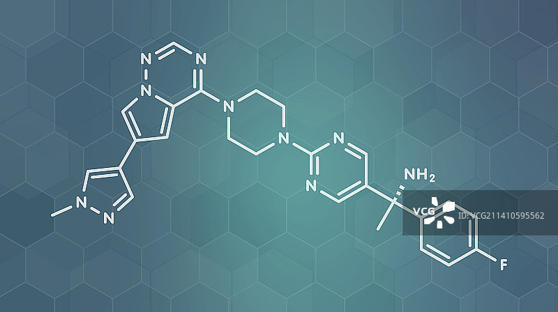 阿伐普利尼布抗癌药物分子，图示图片素材