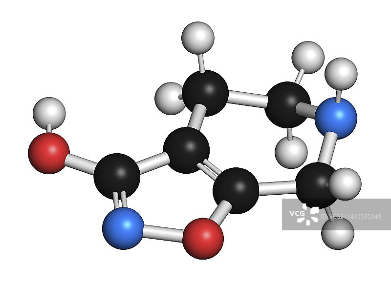 Gaboxadol药物分子，图示图片素材