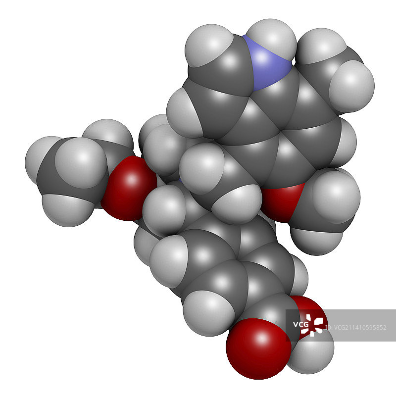 Iptacopan药物分子结构示意图图片素材