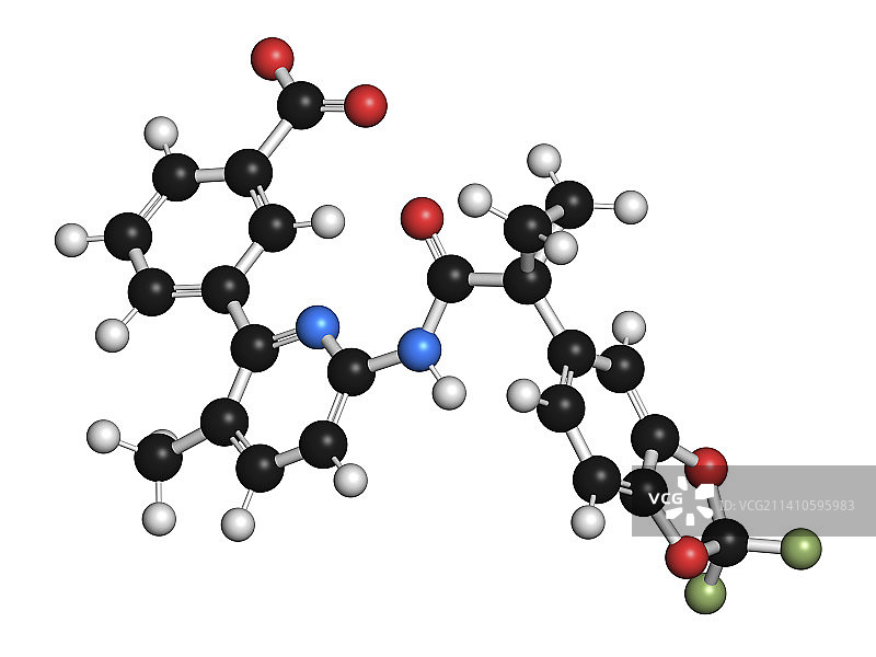 囊性纤维化药物分子Lumacaftor图片素材