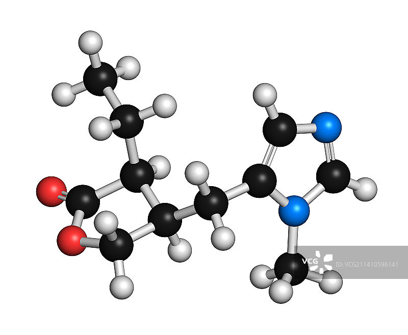 毛果芸香碱药物分子结构图图片素材