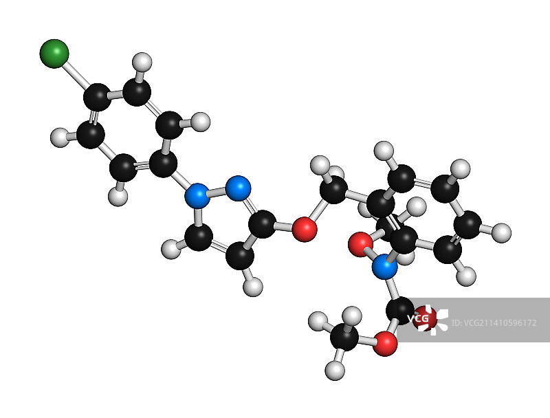 吡唑醚菌酯杀菌剂分子结构图图片素材
