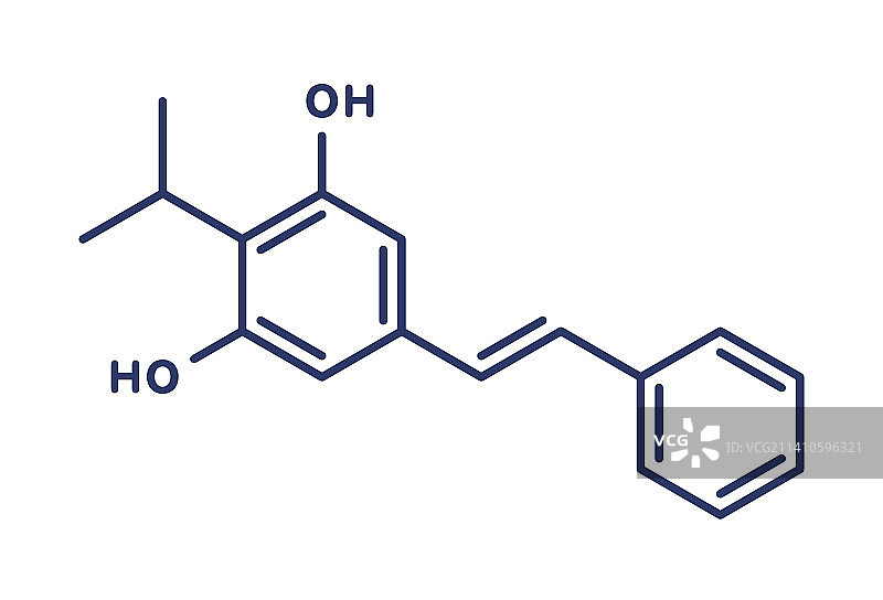 Benvitimod 银屑病药物分子结构图图片素材