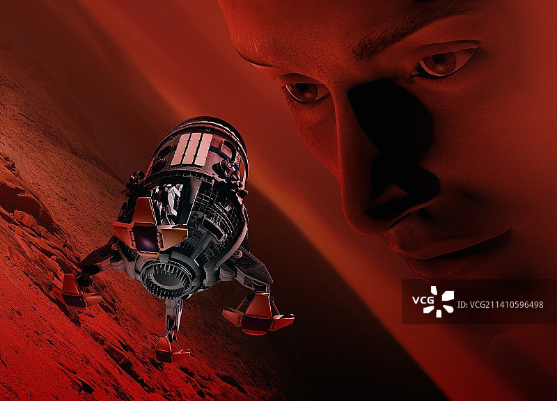 火星探测概念图图片素材