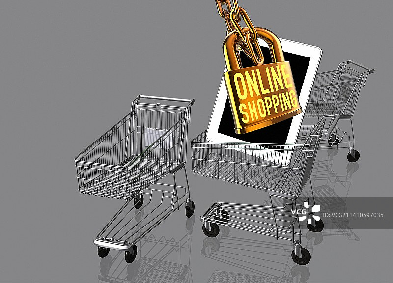 网上购物概念插画图片素材
