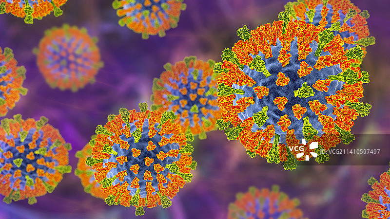 麻疹病毒插图图片素材