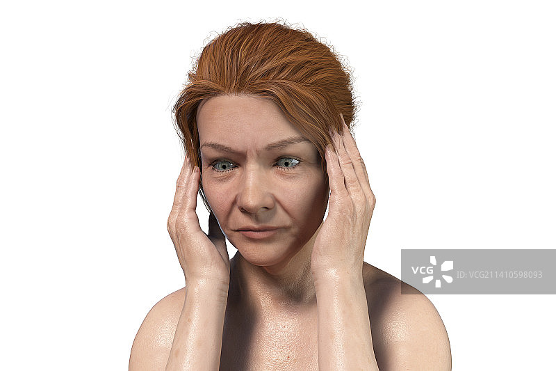 头痛插画图片素材