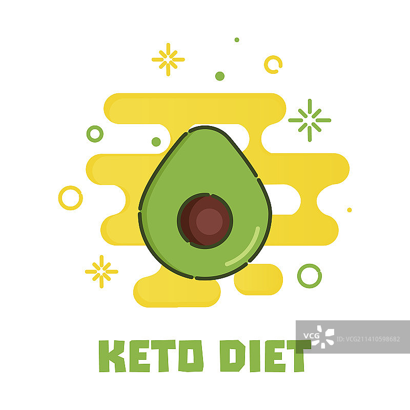生酮饮食，概念插画图片素材