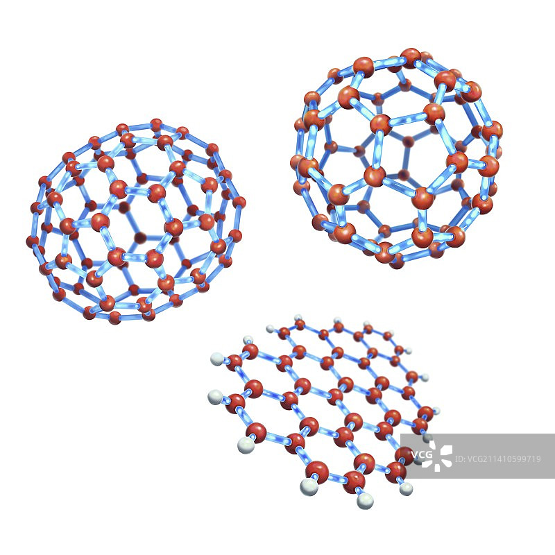 大型碳分子结构示意图图片素材