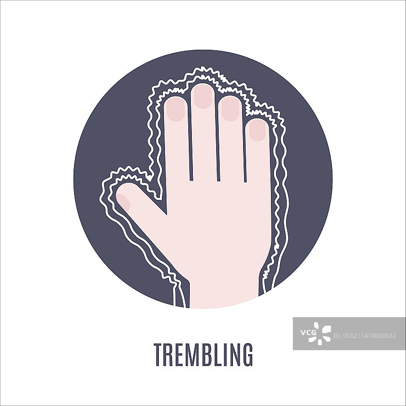 手部震颤插图图片素材