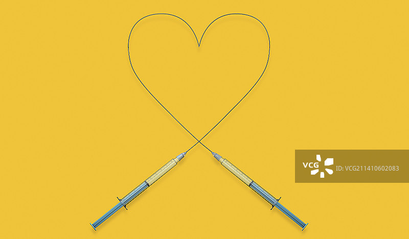 心形注射针头插画图片素材