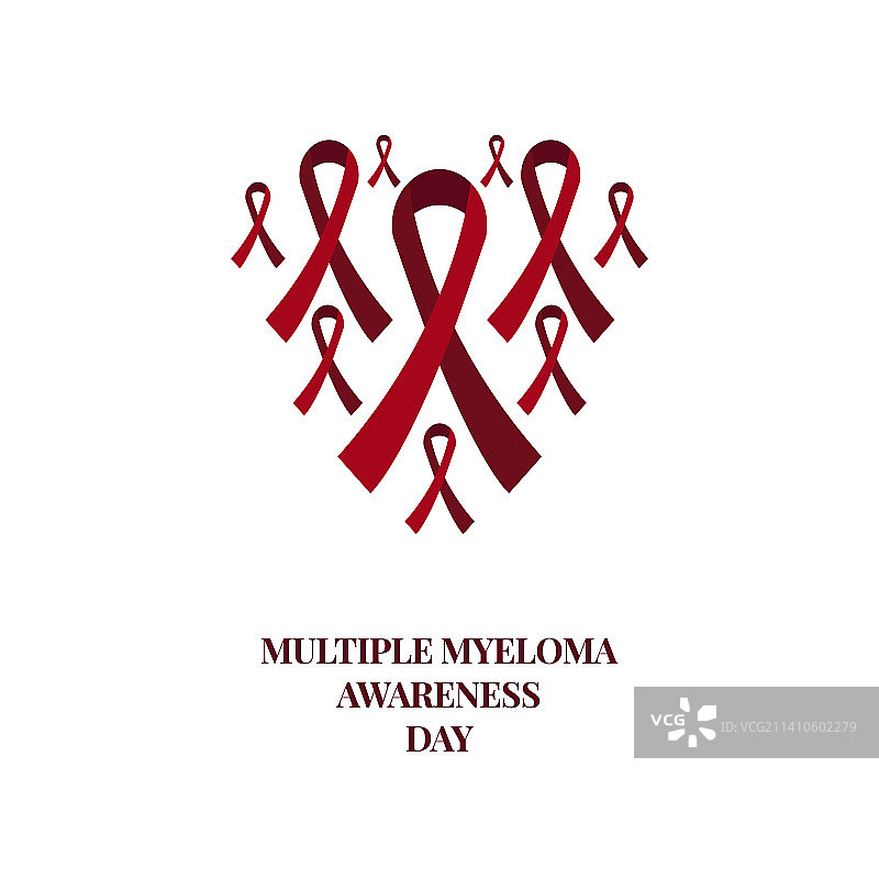多发性骨髓瘤宣传丝带概念插画图片素材