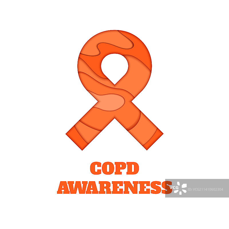 慢性阻塞性肺病意识插画图片素材
