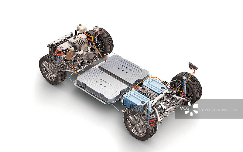 电动汽车底盘结构图图片素材