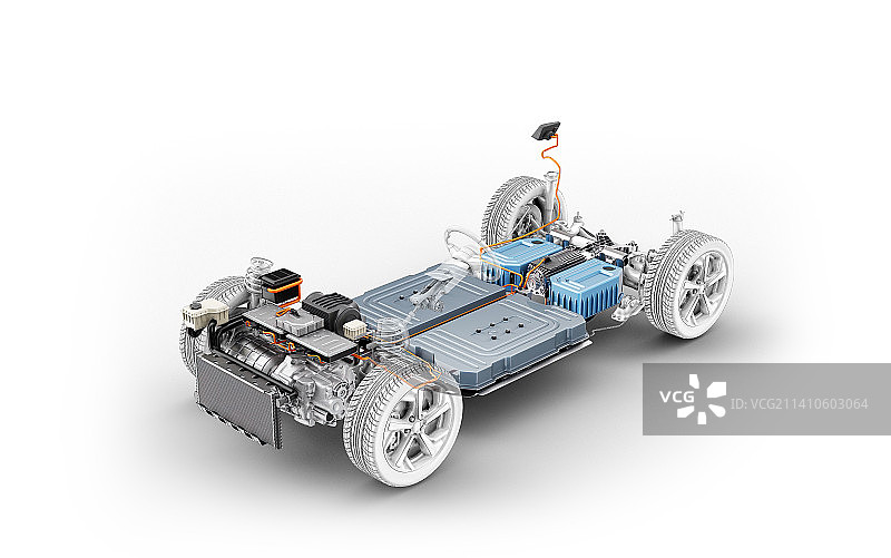 电动汽车底盘结构图图片素材