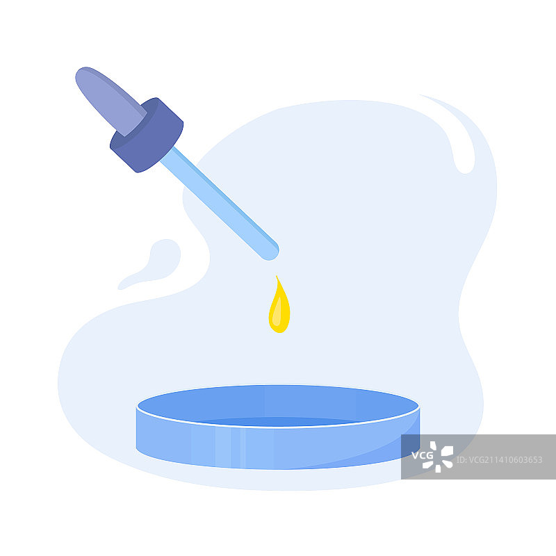 带有移液器的培养皿，插图图片素材