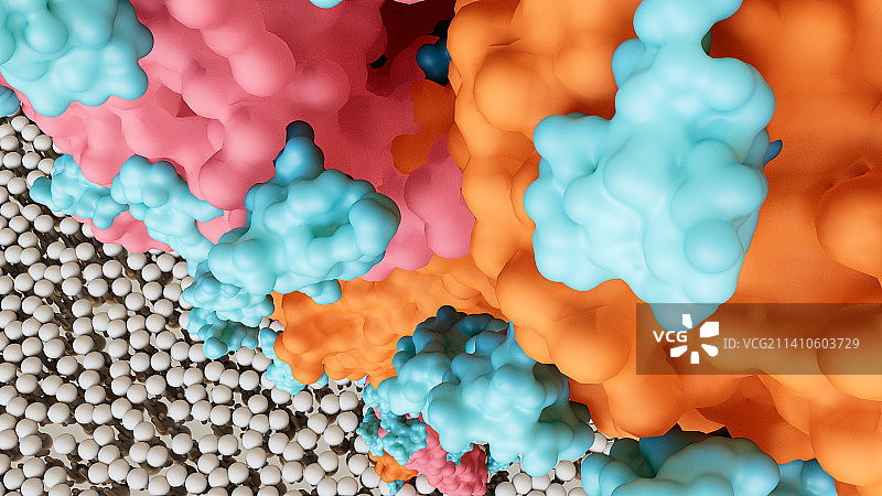 冠状病毒刺突蛋白上的聚糖图片素材