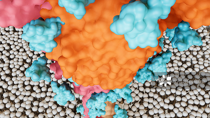 冠状病毒刺突蛋白上的聚糖图片素材