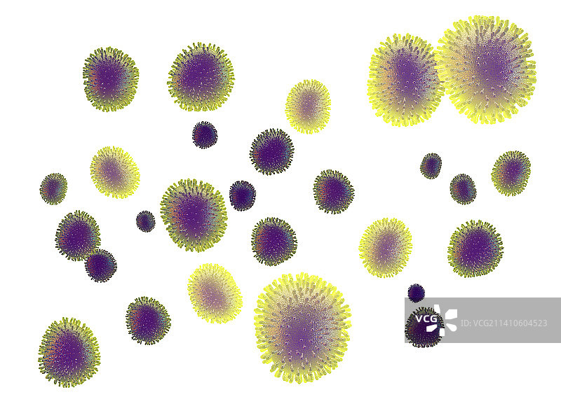流感病毒，图示图片素材