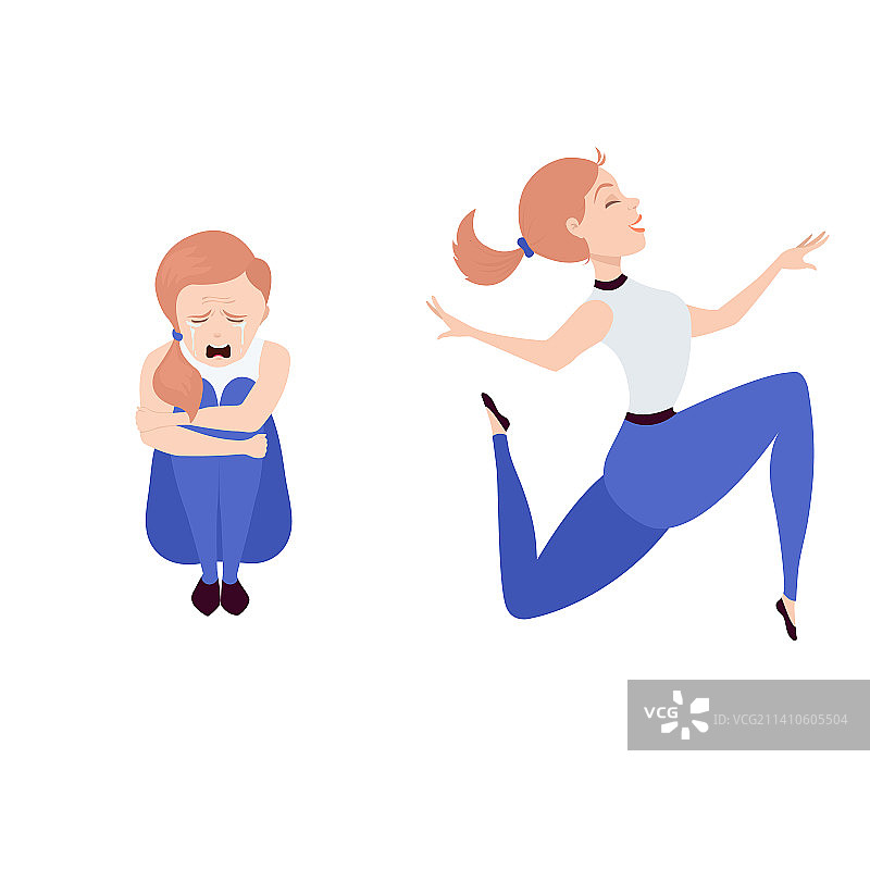 心理健康概念插画图片素材