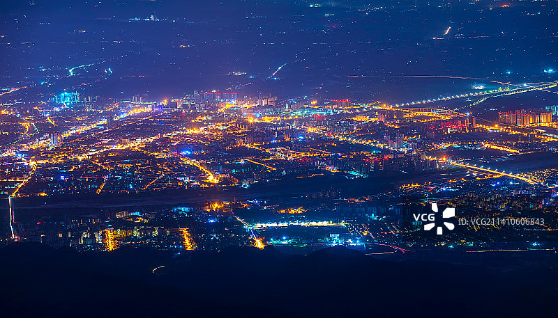 都江堰城市夜景图片素材