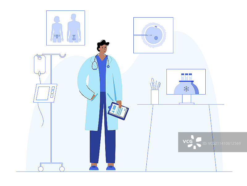 试管婴儿样本冷冻概念图图片素材