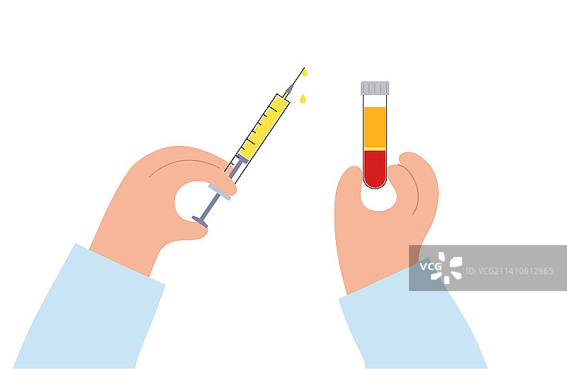 富血小板血浆疗法插画图片素材