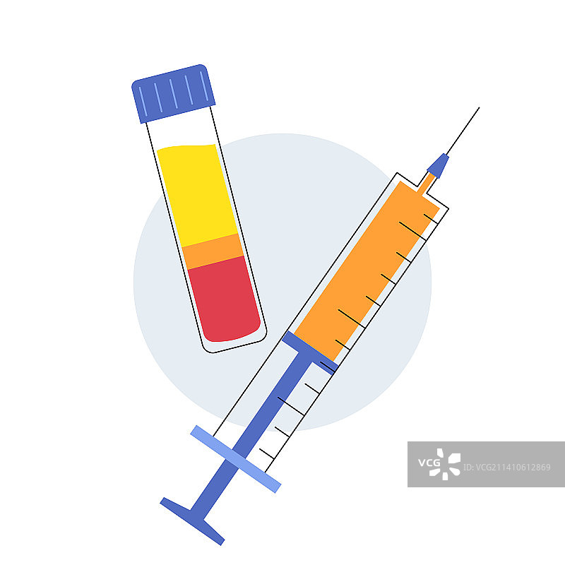 富血小板血浆疗法插画图片素材