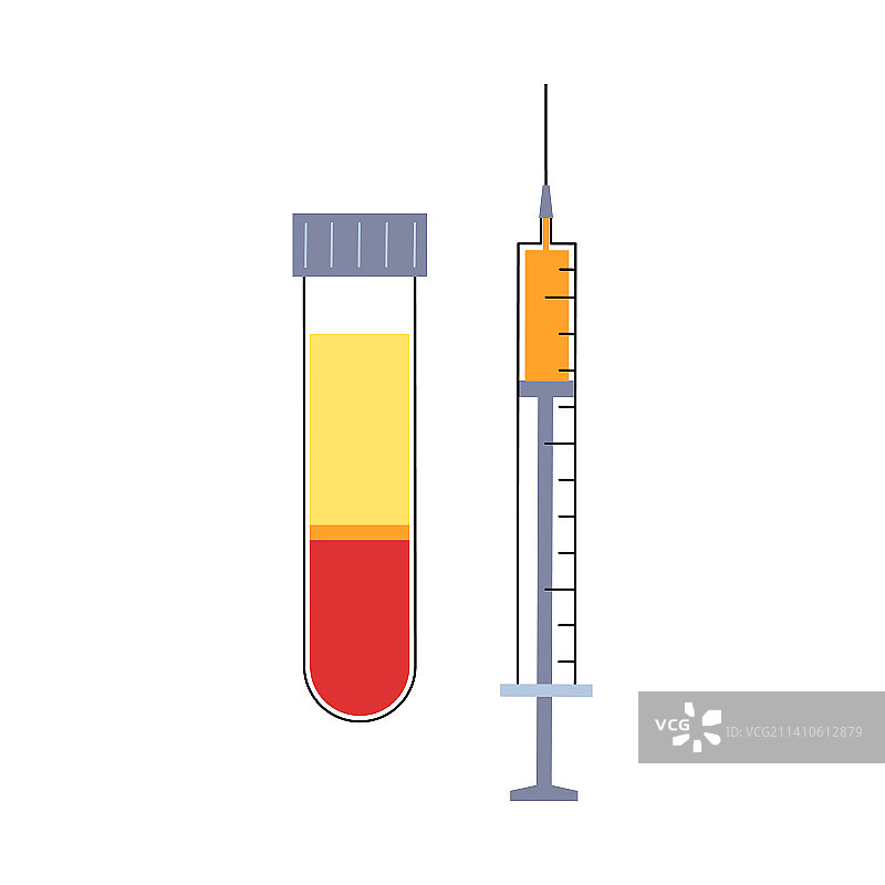 富血小板血浆疗法插画图片素材