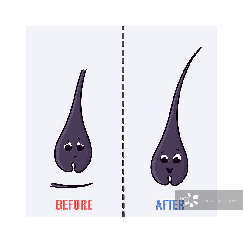 头发健康概念插画图片素材