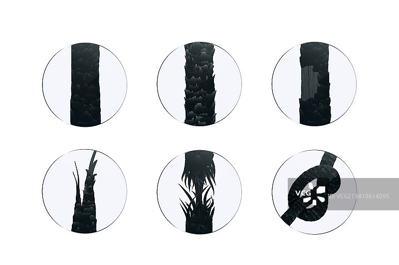 头发损伤类型插图图片素材