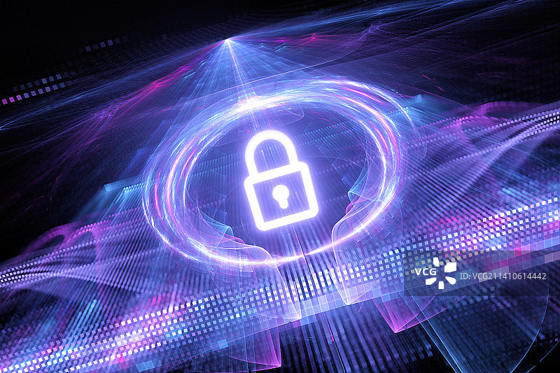 量子加密概念插图图片素材
