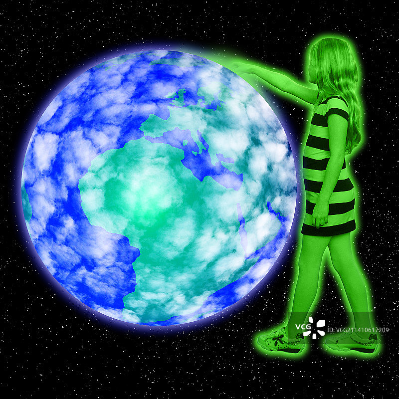 绿色一代，概念插画图片素材