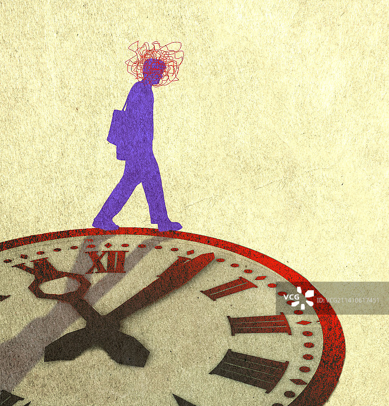 困惑和压力插画图片素材