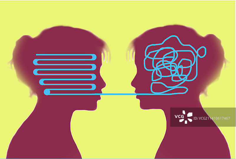 精神混乱与秩序概念插图图片素材