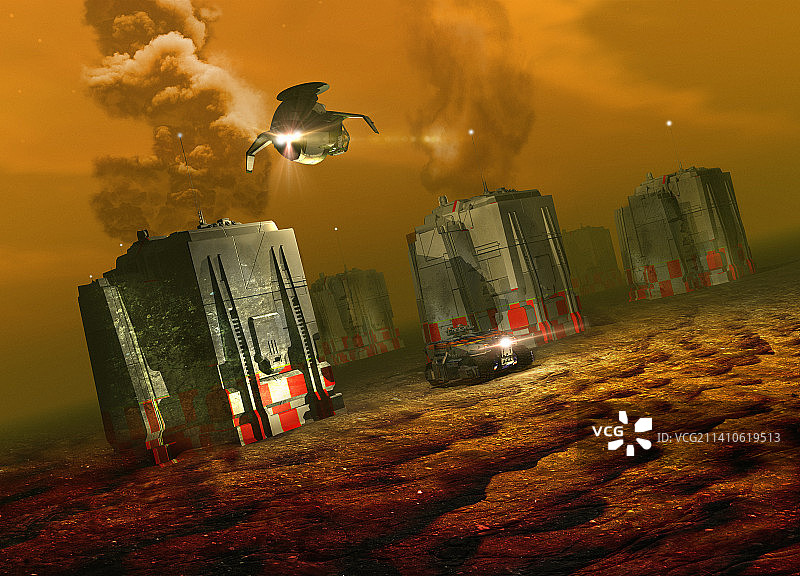 火星地球化改造概念图图片素材