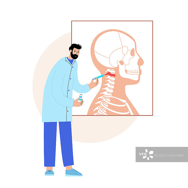 脊柱注射插图图片素材