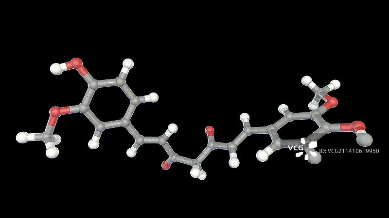 姜黄素分子结构图图片素材