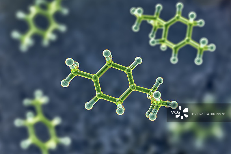 γ-萜品烯分子结构示意图图片素材