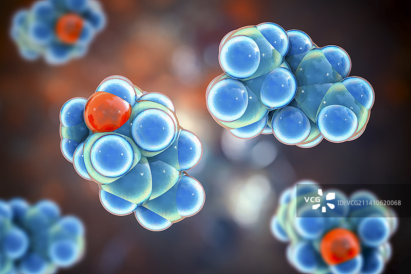 萜品烯-4-醇分子结构示意图图片素材