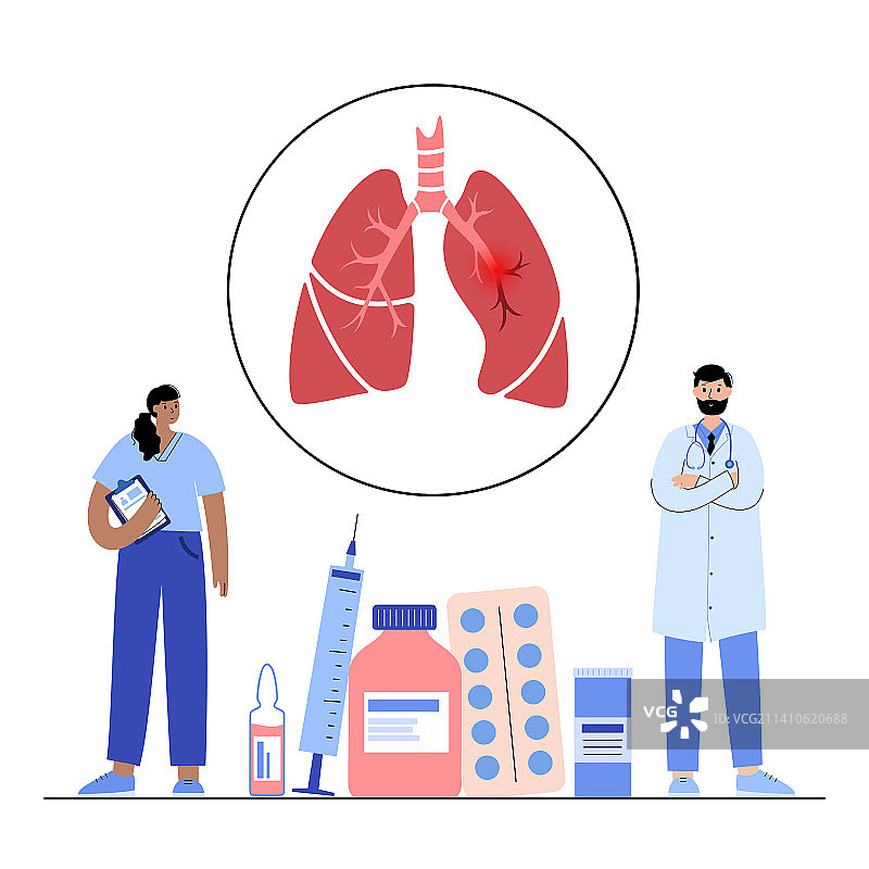 肺栓塞治疗图示图片素材